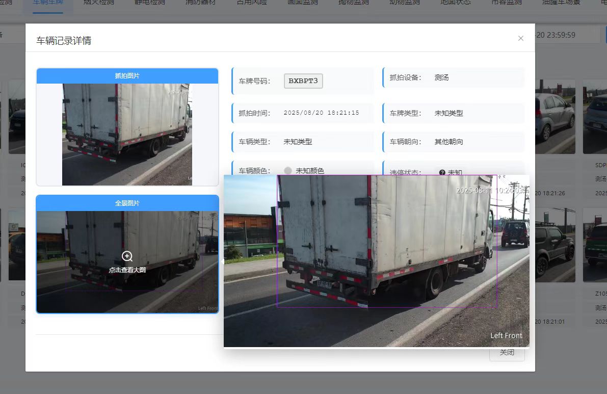 道路车辆识别详情
