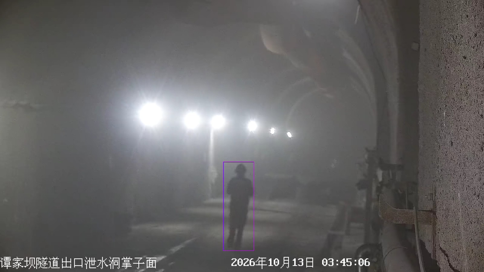 隧道复杂照明扬尘条件下的人员检测留证用于现场复核和样本分析